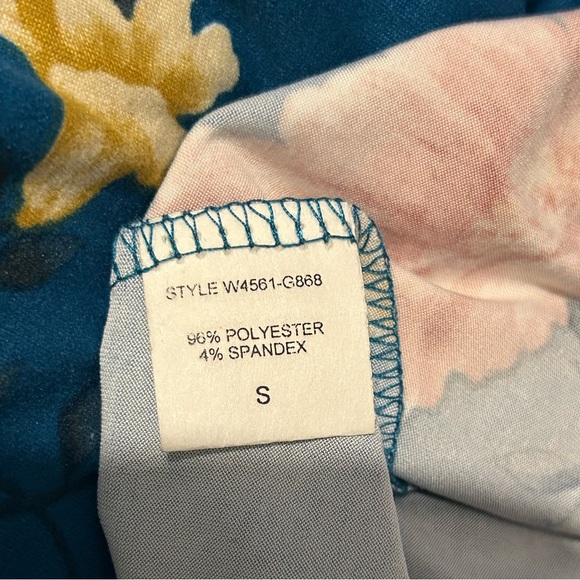 Floral Teal Skirt - Picture 4 of 4